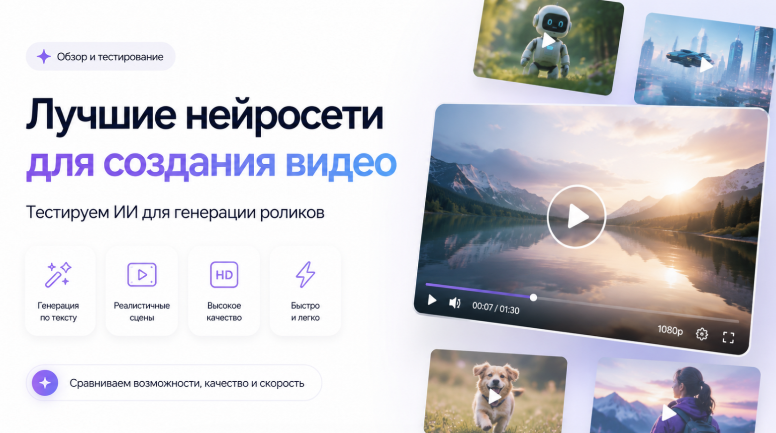 Лучшие нейросети для создания видео: Тестируем ИИ для генерации роликов по фото с озвучкой - 1 Лучшие нейросети для создания видео: Тестируем ИИ для генерации роликов по фото с озвучкой - 1