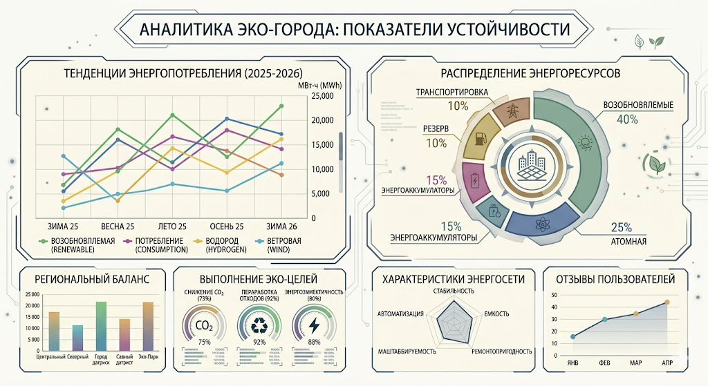Пример графиков и диаграмм
