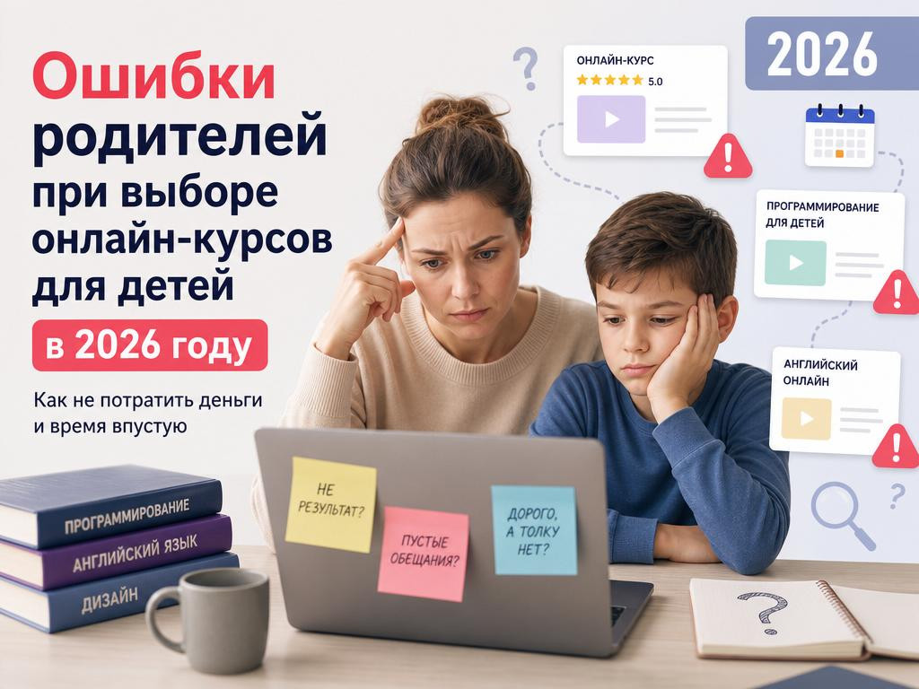 Ошибки родителей при выборе онлайн-курсов для детей в 2026 году - 1 Ошибки родителей при выборе онлайн-курсов для детей в 2026 году - 1