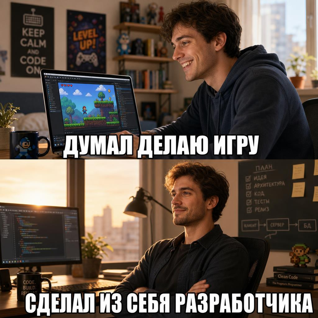 Думал, что делаю игру — оказалось, делал из себя разработчика
