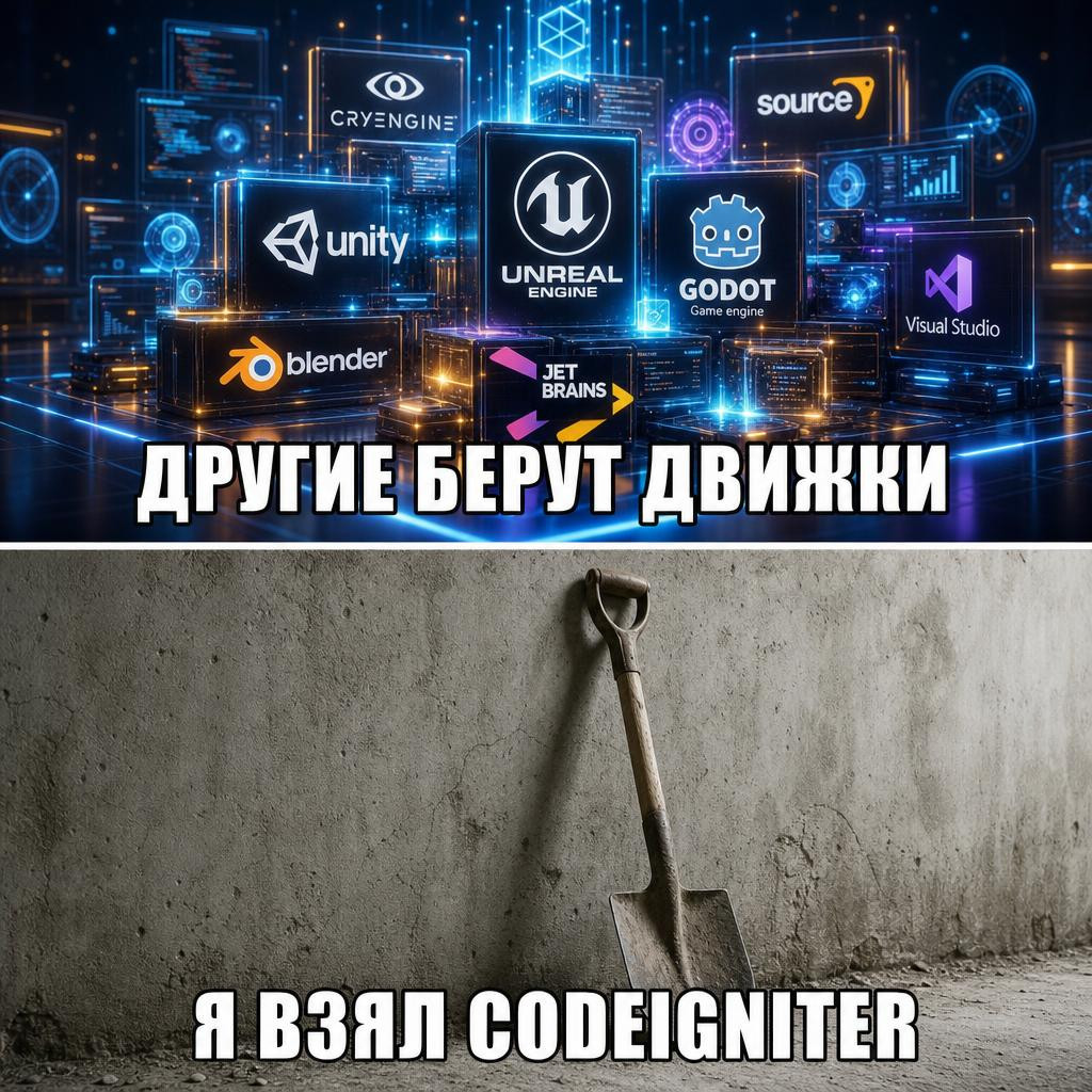 Выбор стека: гора модных game-движков против пыльного CodeIgniter