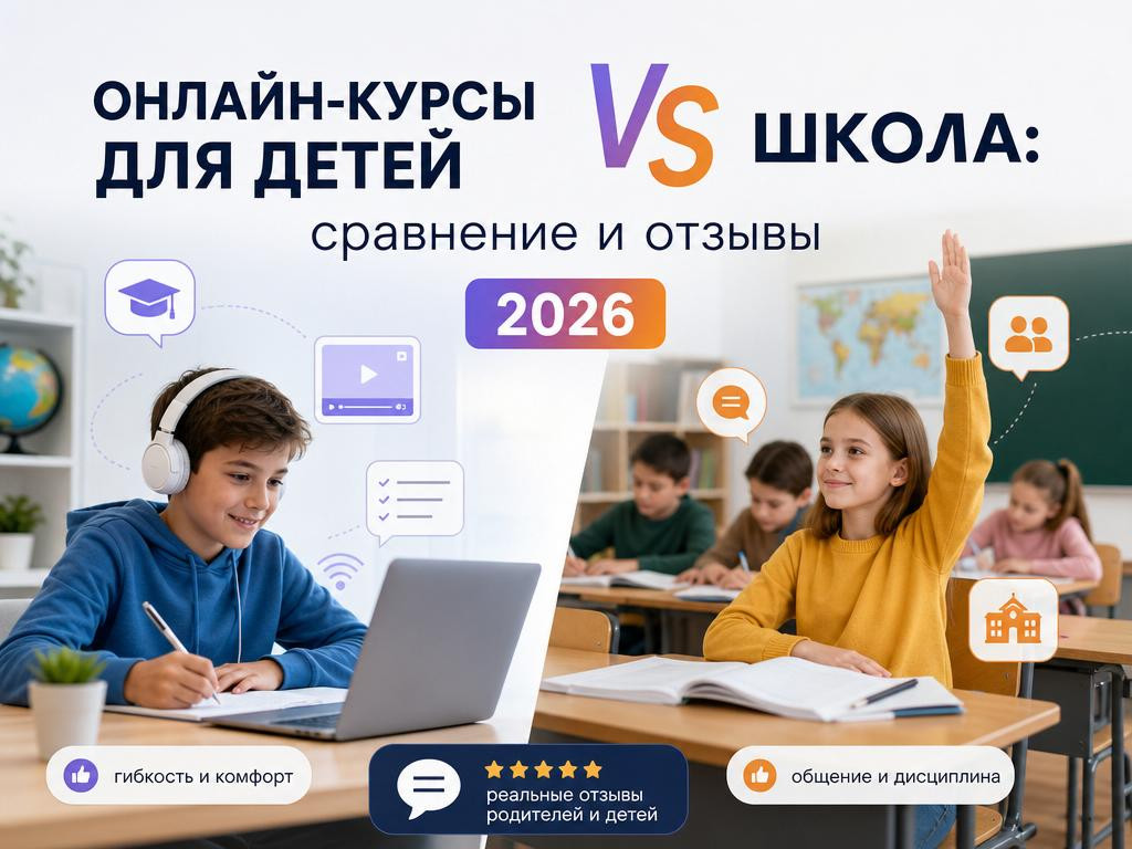 Онлайн-курсы для детей vs школа: сравнение и отзывы в 2026 - 1