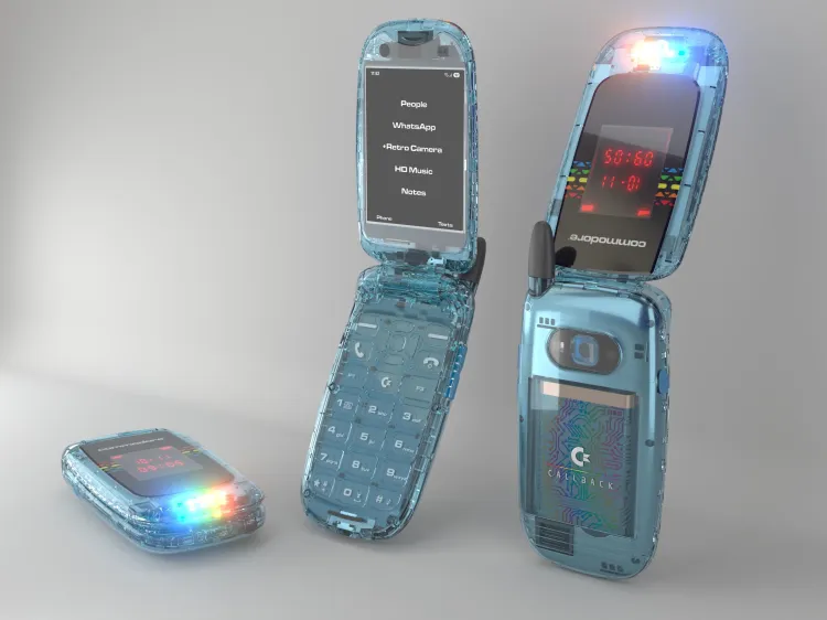 Commodore представила кнопочный смартфон-раскладушку Callback 8020 за $500 - 2