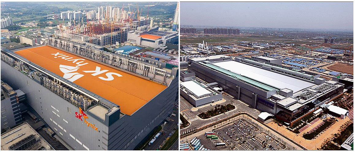 У Samsung - в городе Сиань, а у SK Hynix - в Уси (Wuxi).
