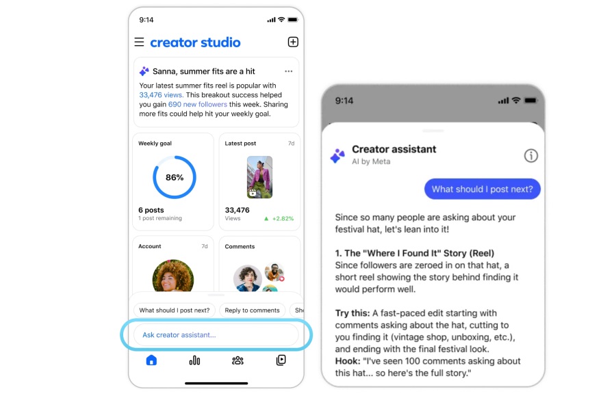 Facebook** добавила в приложение Creator Studio ИИ-ассистента - 1 Facebook** добавила в приложение Creator Studio ИИ-ассистента - 1