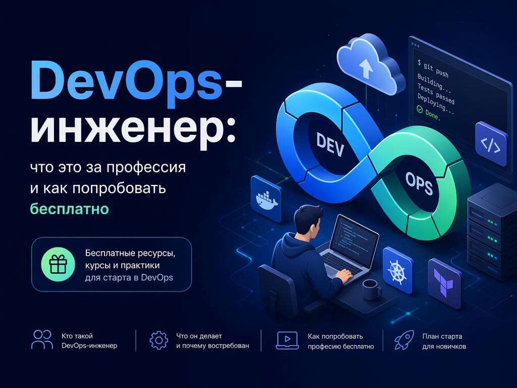 DevOps-инженер 2026: что это за профессия и как попробовать бесплатно - 1 DevOps-инженер 2026: что это за профессия и как попробовать бесплатно - 1