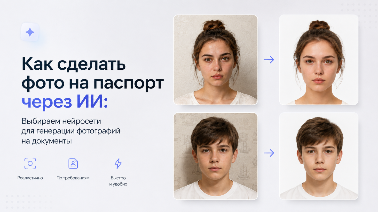 Как сделать фото на паспорт через ИИ