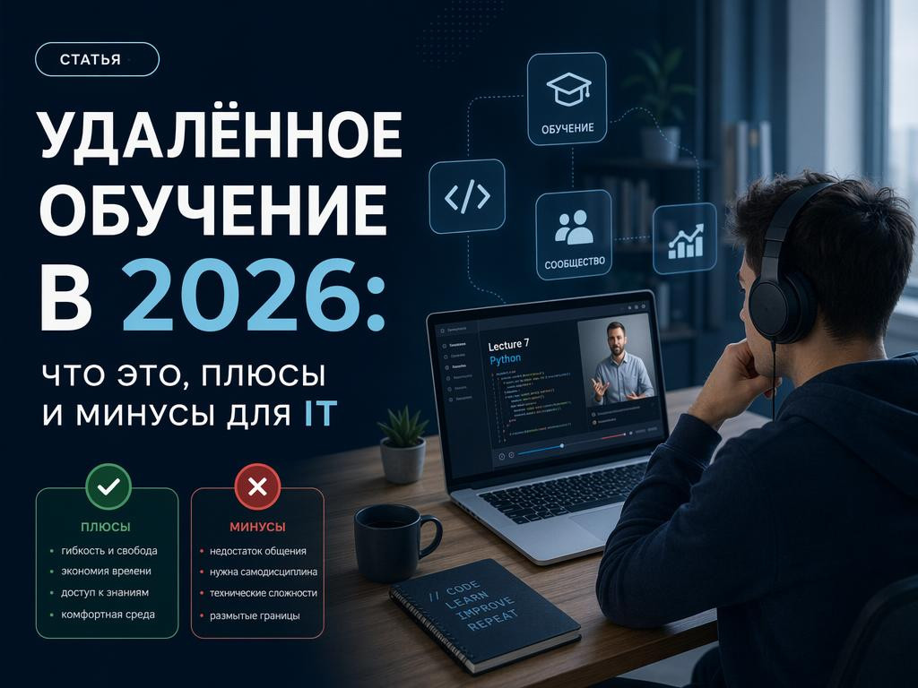 Удалённое обучение в 2026: что это, плюсы и минусы для IT - 1
