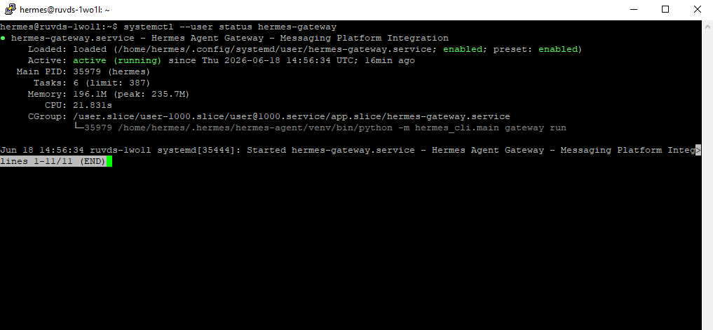Как установить Hermes на VPS. Один из лучших агентов в 2026 году - 19 Как установить Hermes на VPS. Один из лучших агентов в 2026 году - 19