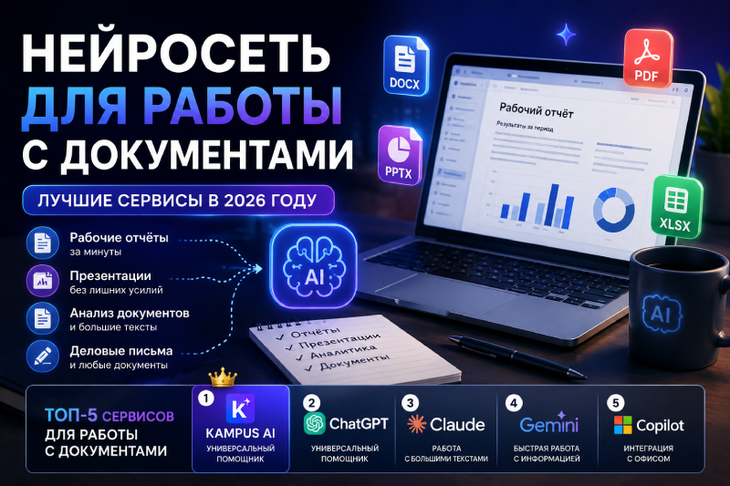 Нейросеть для работы с документами — ТОП-5 лучших сервисов в 2026 году - 1