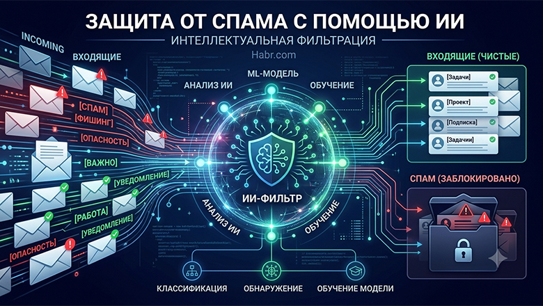 Бесплатная защита от спама на почте с помощью ИИ фильтрации