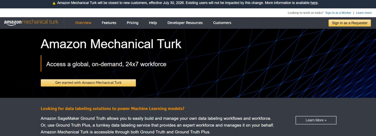 Amazon прекратит принимать новых клиентов на платформу Mechanical Turk - 1