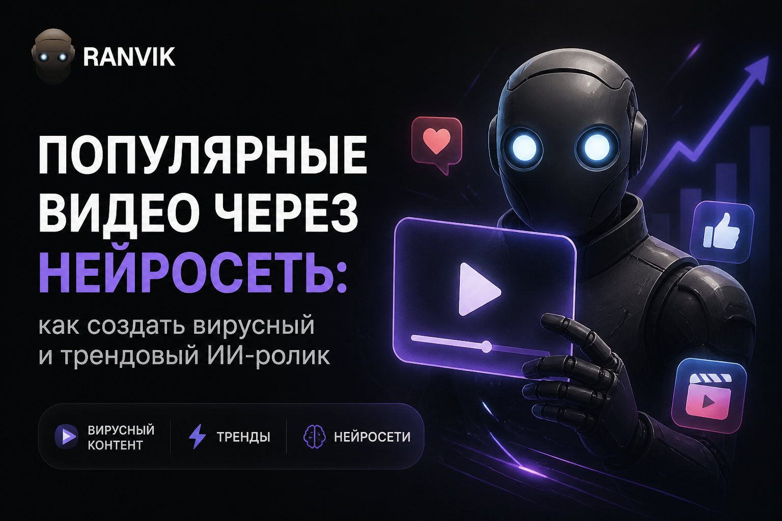 Популярные видео через нейросеть: как создать вирусный и трендовый ИИ-ролик