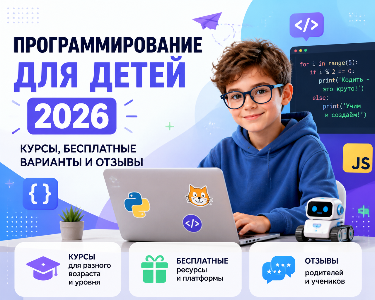 Программирование для детей 2026: курсы, бесплатные варианты и отзывы - 1 Программирование для детей 2026: курсы, бесплатные варианты и отзывы - 1