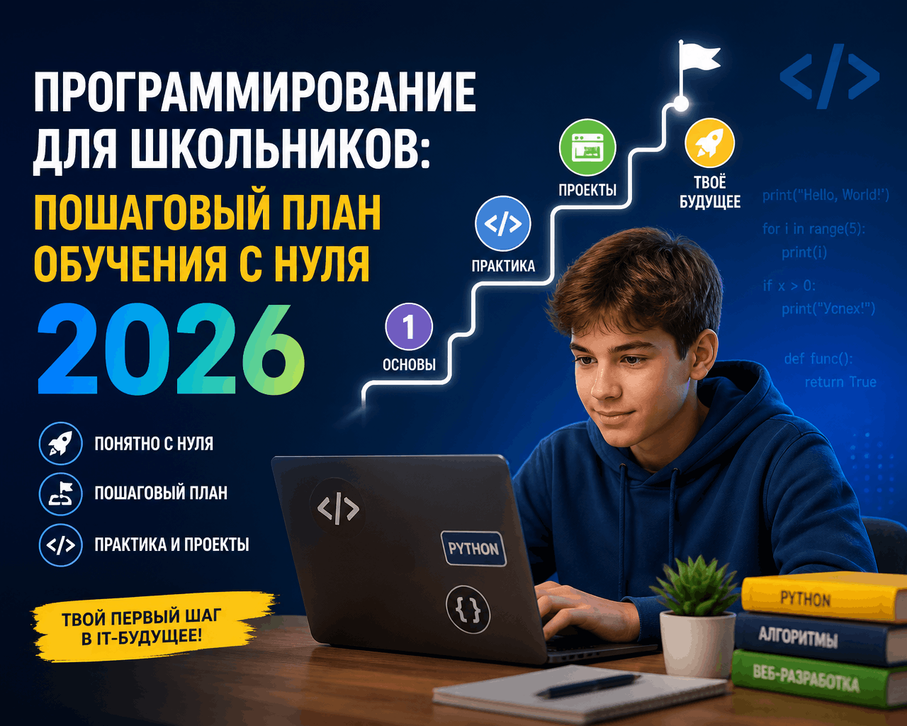 Программирование для школьников: пошаговый план обучения с нуля 2026 - 1 Программирование для школьников: пошаговый план обучения с нуля 2026 - 1