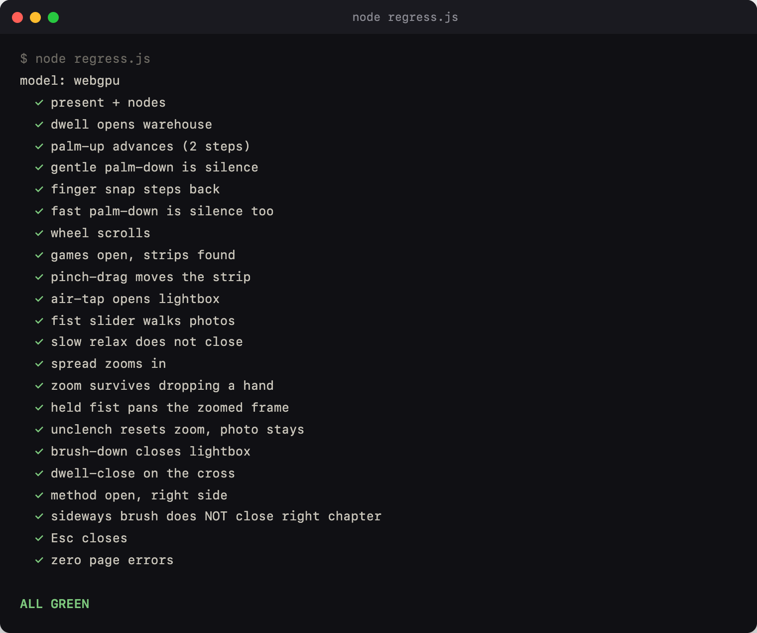 regress 22/22