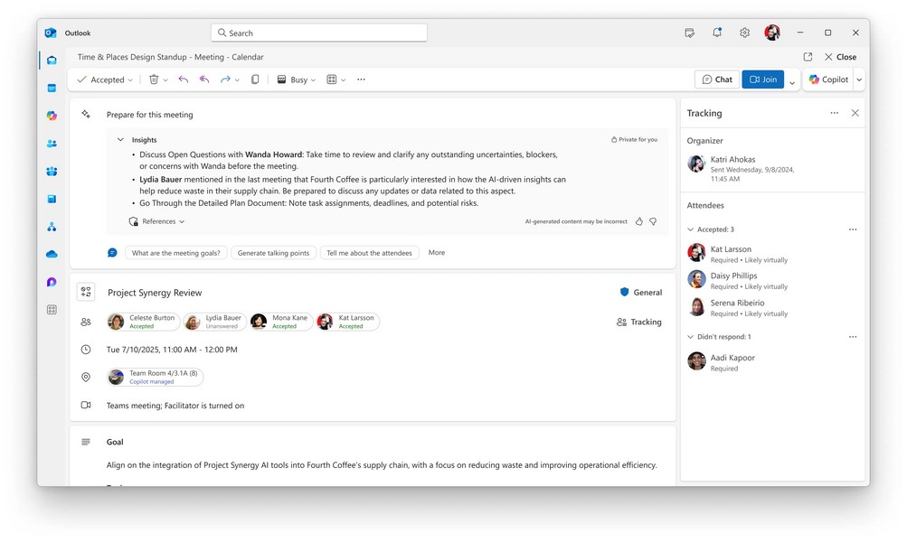 Microsoft откажется от функции Outlook Meeting Insights в пользу Copilot - 1
