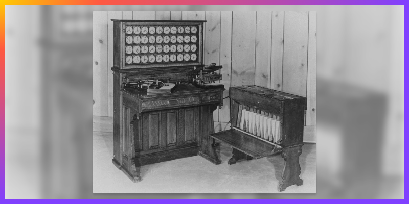  The Hollerith tabulator and sorter. Разработан Herman Hollerith, 1890. Источник