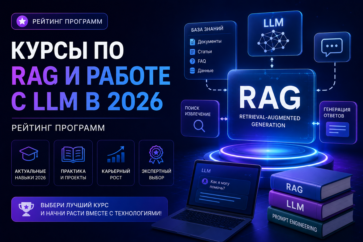 Курсы по RAG и работе с LLM в 2026: рейтинг программ и отзывы - 1 Курсы по RAG и работе с LLM в 2026: рейтинг программ и отзывы - 1