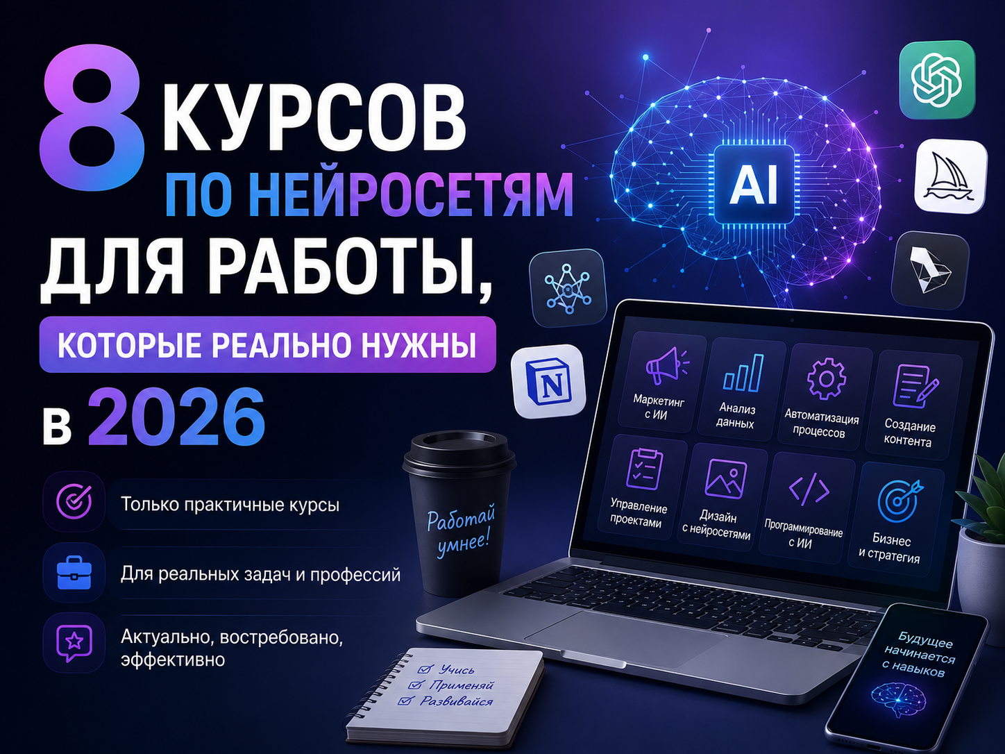 8 курсов по нейросетям для работы, которые реально нужны в 2026 - 1 8 курсов по нейросетям для работы, которые реально нужны в 2026 - 1