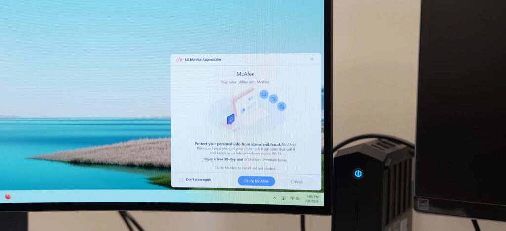 LG по указанию Microsoft удалит всплывающую рекламу McAfee из своего установщика приложений - 1 LG по указанию Microsoft удалит всплывающую рекламу McAfee из своего установщика приложений - 1