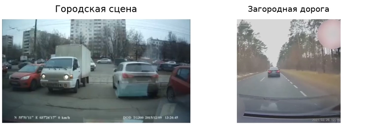 Примеры редких дорожных сценариев.