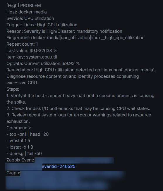 Matrix алерт CPU