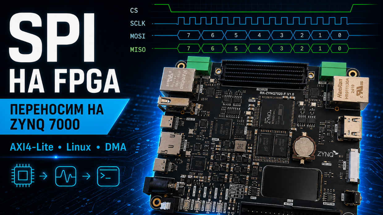 SPI-контроллер на FPGA: переносим на Zynq 7000. Часть 1 - 1