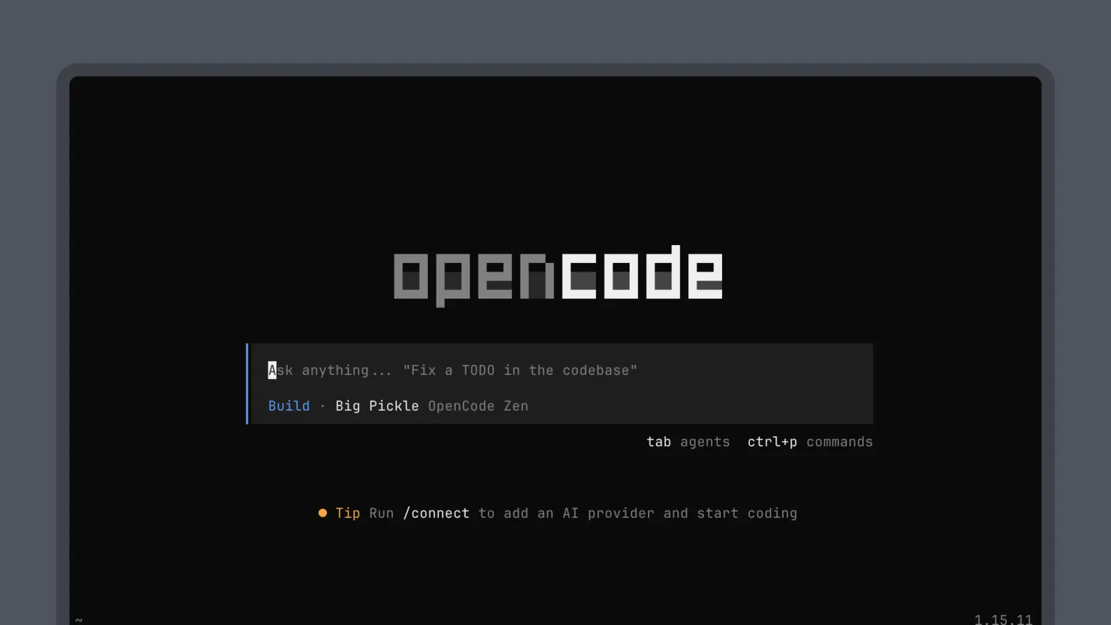 Интерфейс OpenCode