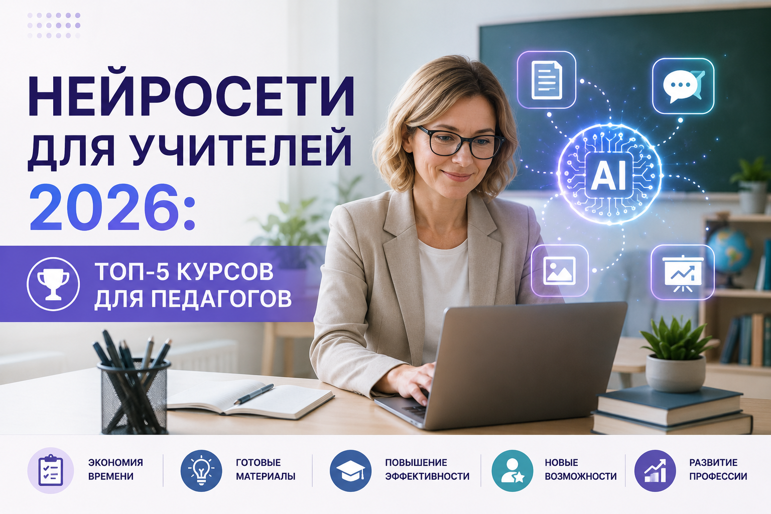 Нейросети для учителей 2026: топ-5 курсов для педагогов - 1
