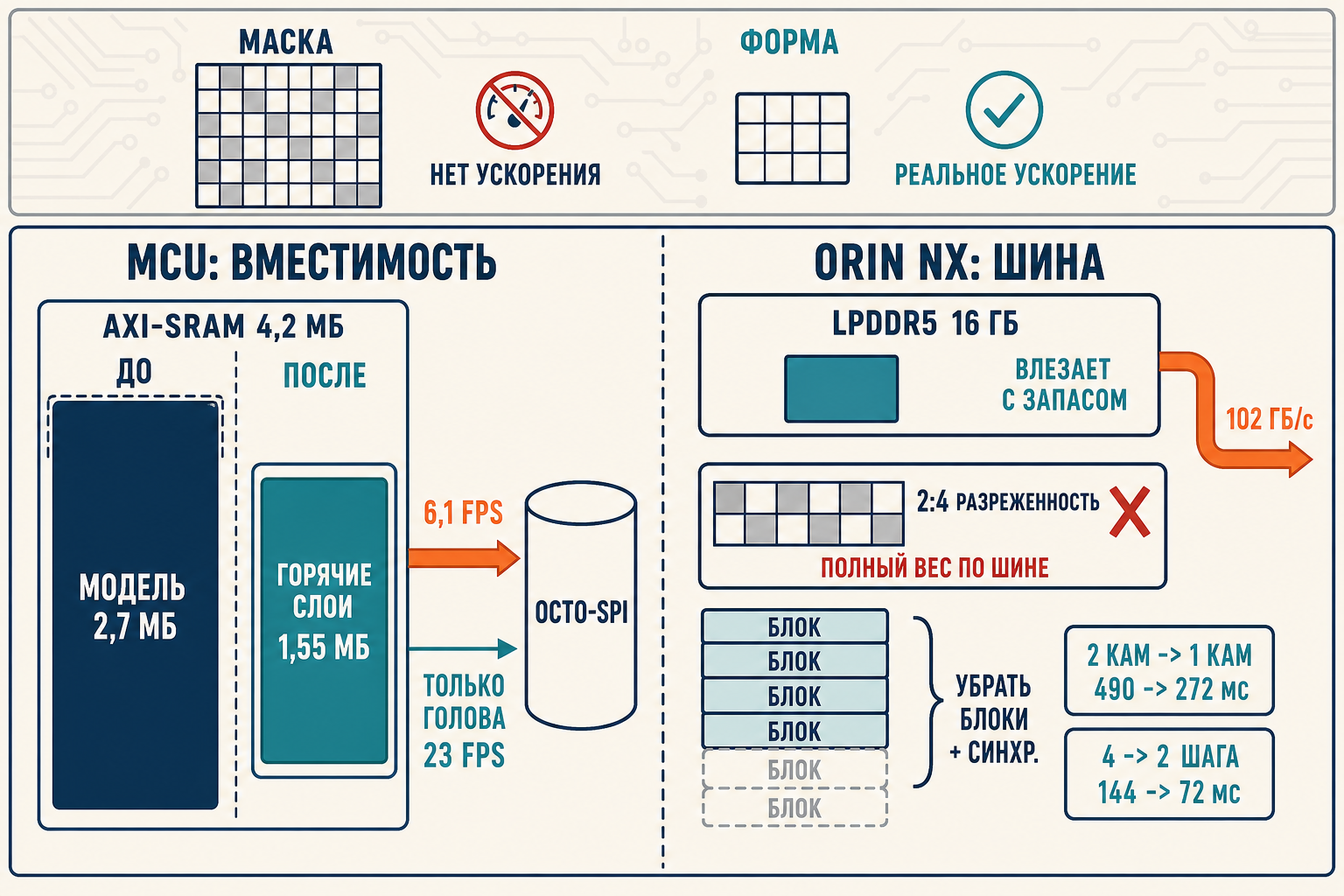 Рис. 5. Одна и та же обрезка на двух платформах