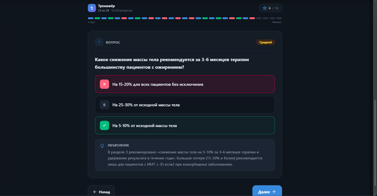 Сгенерированный тест по клинической рекомендации.