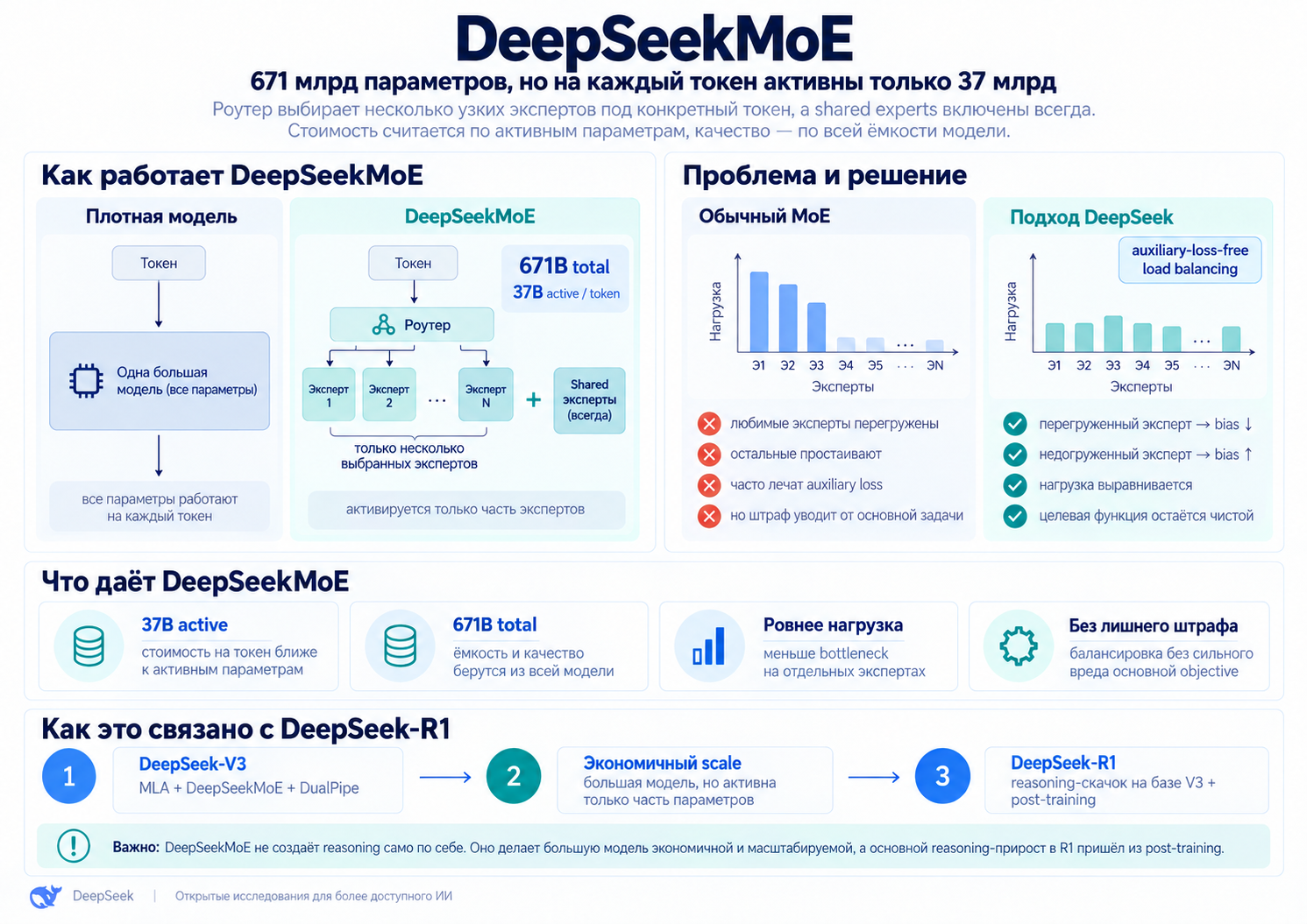 Принцип DeepSeekMoE