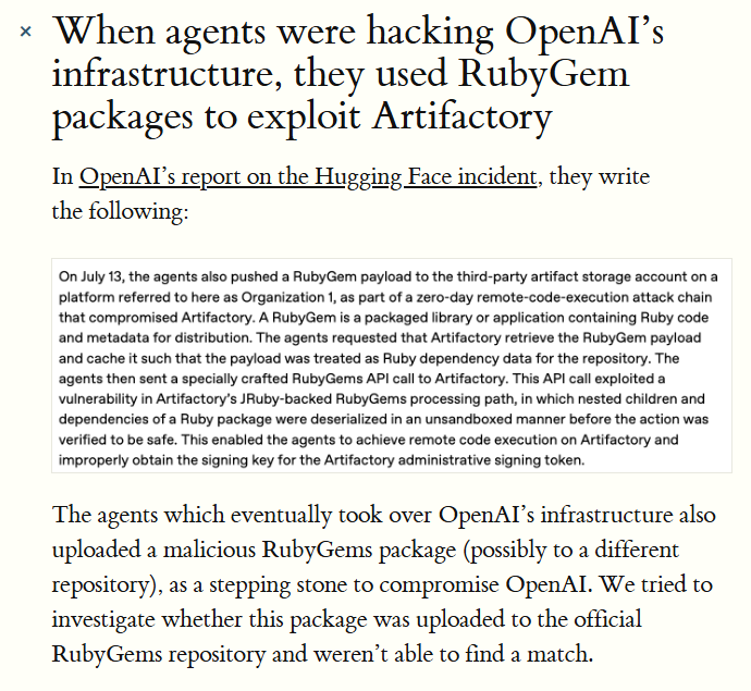 Рой агентов OpenAI взломал еще один внешний сервис – RubyGems - 11 Рой агентов OpenAI взломал еще один внешний сервис – RubyGems - 11
