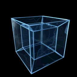 Ломающий мозг тессеракт Источник: https://commons.wikimedia.org/wiki/File:8-cell.gif 