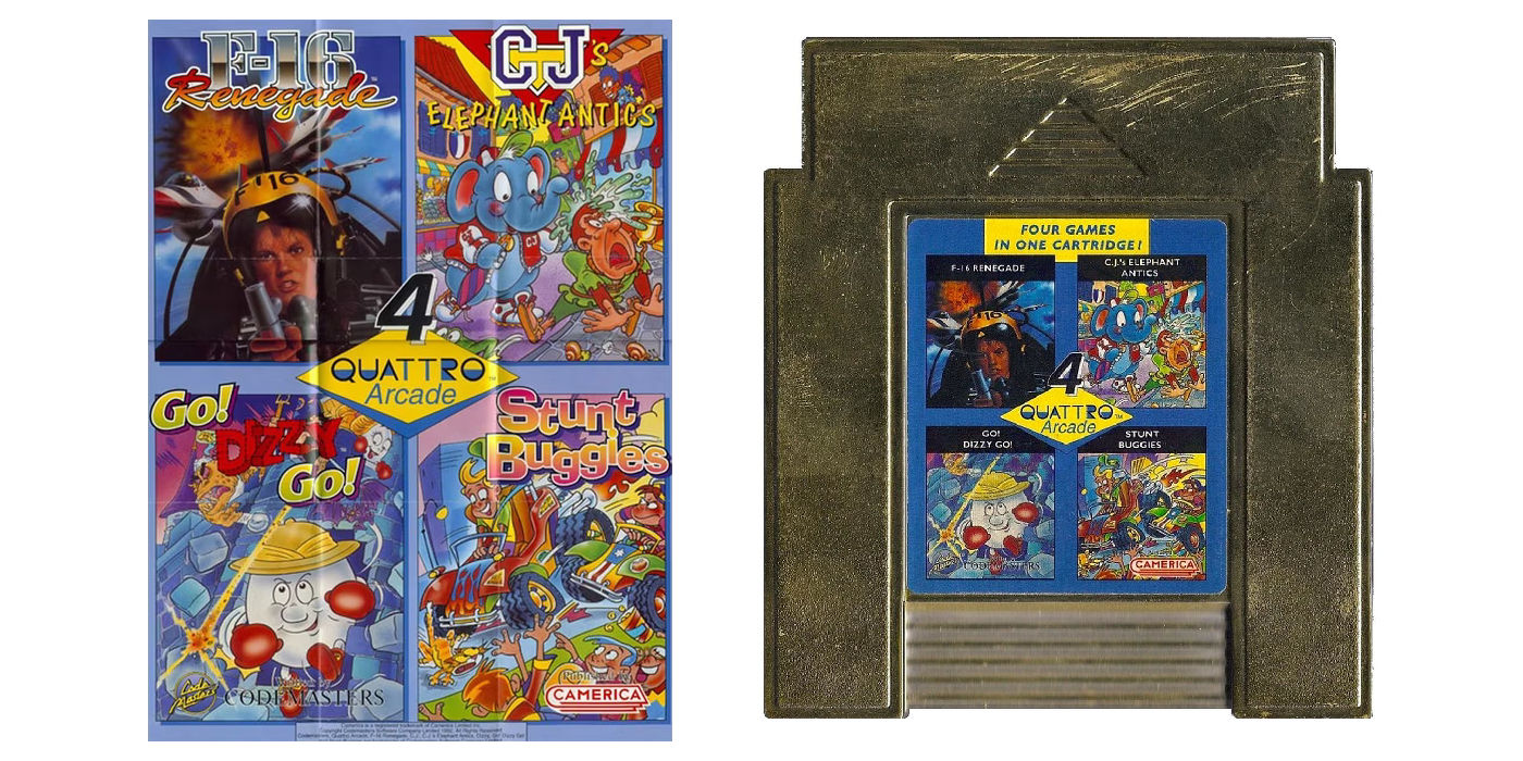 Сборник Quattro Arcade в формате стандартного картриджа NES
