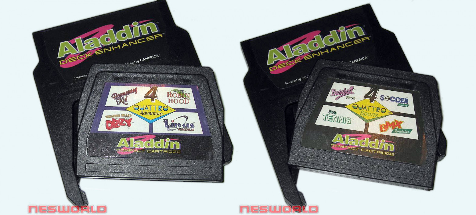 Сборники Quattro Adventure и Sports в формате картриджа Aladdin Deck Enhancer