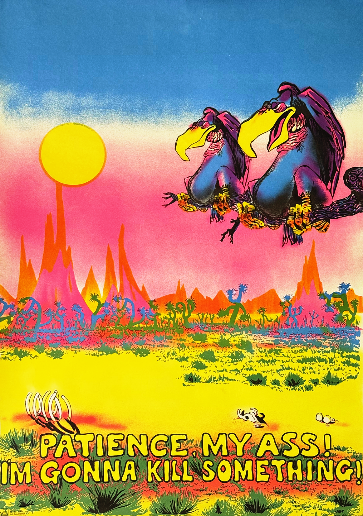 Постер «Стервятники» (Vultures), 1971 год. Автор: Арт Бевакуа, © Sunset Marketing