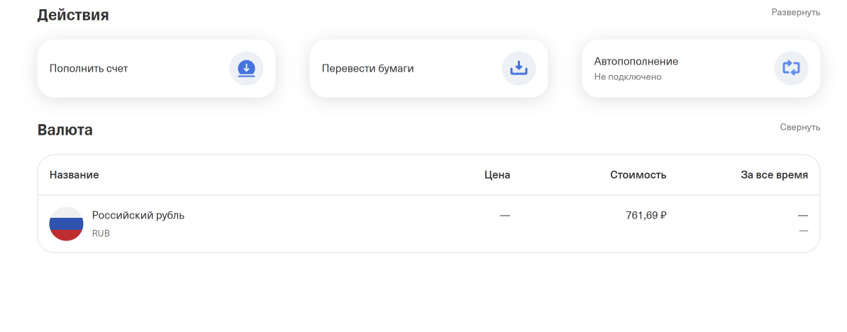 Состав портфеля до запуска workflow