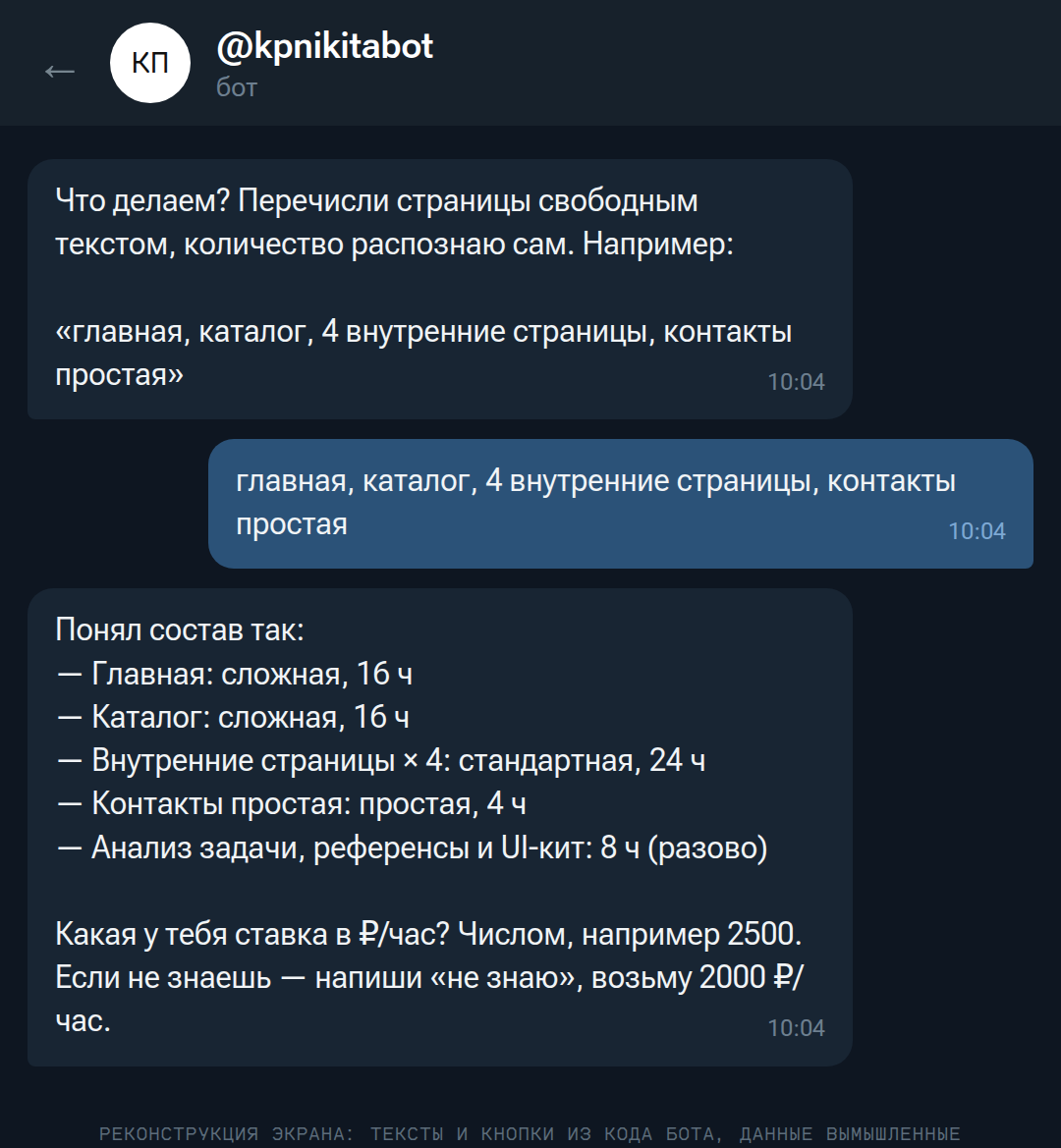 Бот разобрал состав по сложности и сразу спрашивает ставку.