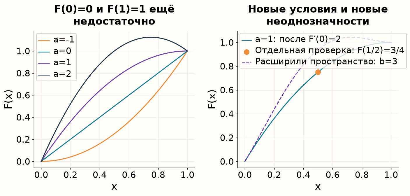 Семейство допустимых функций и независимая проверочная точка