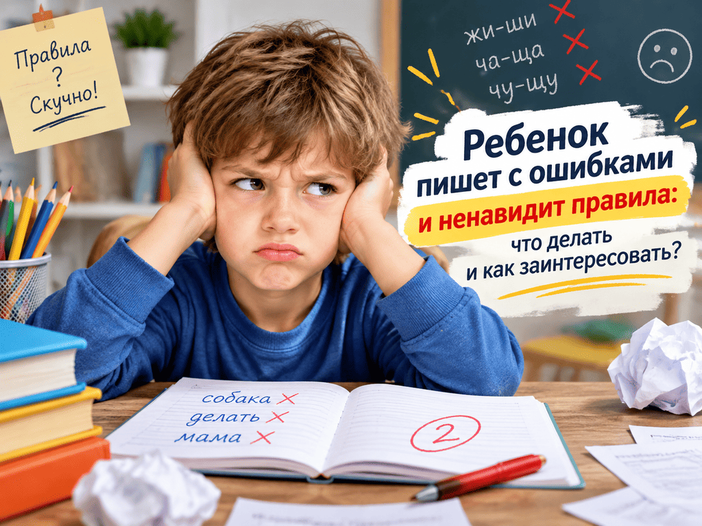 Ребенок пишет с ошибками и ненавидит правила: что делать и как заинтересовать - 1 Ребенок пишет с ошибками и ненавидит правила: что делать и как заинтересовать - 1