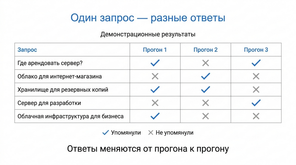 Три прогона одного запроса: почему один тест ничего не доказывает  