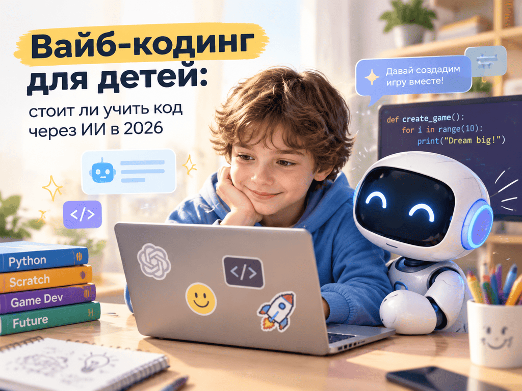 Вайб-кодинг для детей: стоит ли учить код через ИИ в 2026 - 1 Вайб-кодинг для детей: стоит ли учить код через ИИ в 2026 - 1