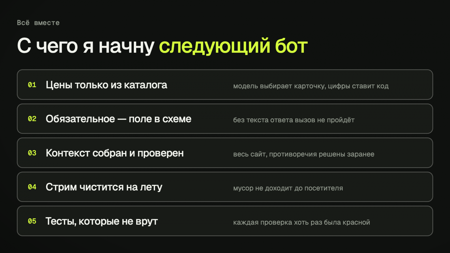 Как сделать RAG-чат для сайта, который не выдумывает цены: пять решений из моего бота - 9 Как сделать RAG-чат для сайта, который не выдумывает цены: пять решений из моего бота - 9