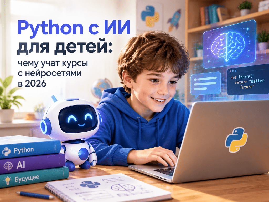 Python с ИИ для детей: чему учат курсы с нейросетями в 2026 - 1