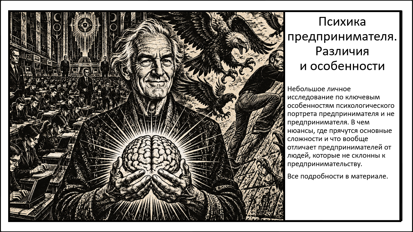 Психологический профиль предпринимателя. Выраженные паттерны и что с этим делать - 1 Психологический профиль предпринимателя. Выраженные паттерны и что с этим делать - 1