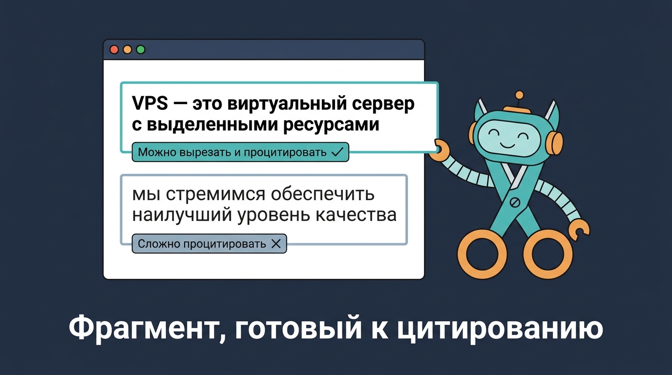 Как выглядит фрагмент, готовый к цитированию  