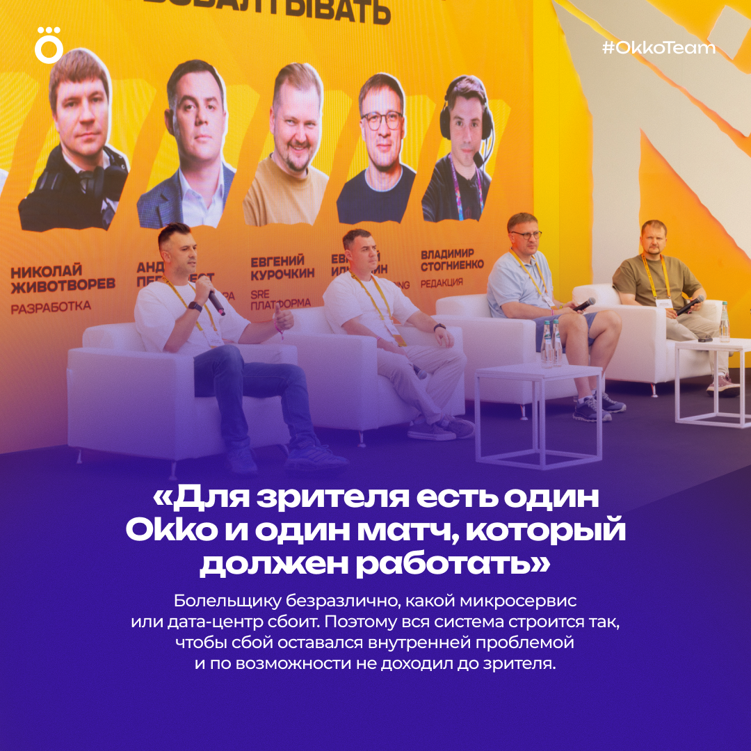 В эпицентре нагрузок: как команда Okko готовится к трансляциям на миллионы зрителей - 3 В эпицентре нагрузок: как команда Okko готовится к трансляциям на миллионы зрителей - 3