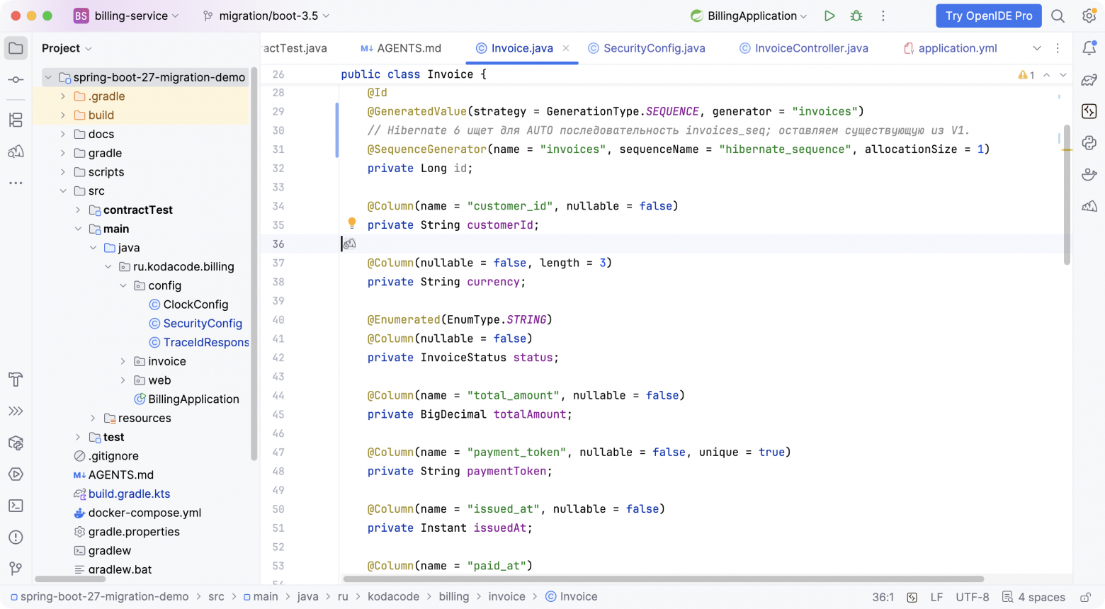 Явный @SequenceGenerator на существующую hibernate_sequence